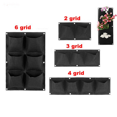 2/3/4/6/9 Pockets Plant Grow Bags Planter Vertical Garden Vegetable Living Garden Bags Hunging planter Growing bags