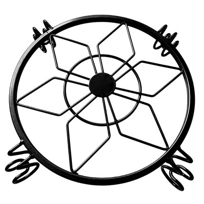 Kerek bemutató polc Kovácsoltvas kerti növénytartó állvány virágcserepek állvány cserepes állvány ültetőgép tartó