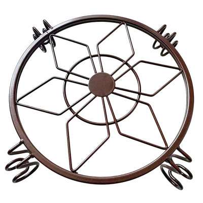 Kerek bemutató polc Kovácsoltvas kerti növénytartó állvány virágcserepek állvány cserepes állvány ültetőgép tartó