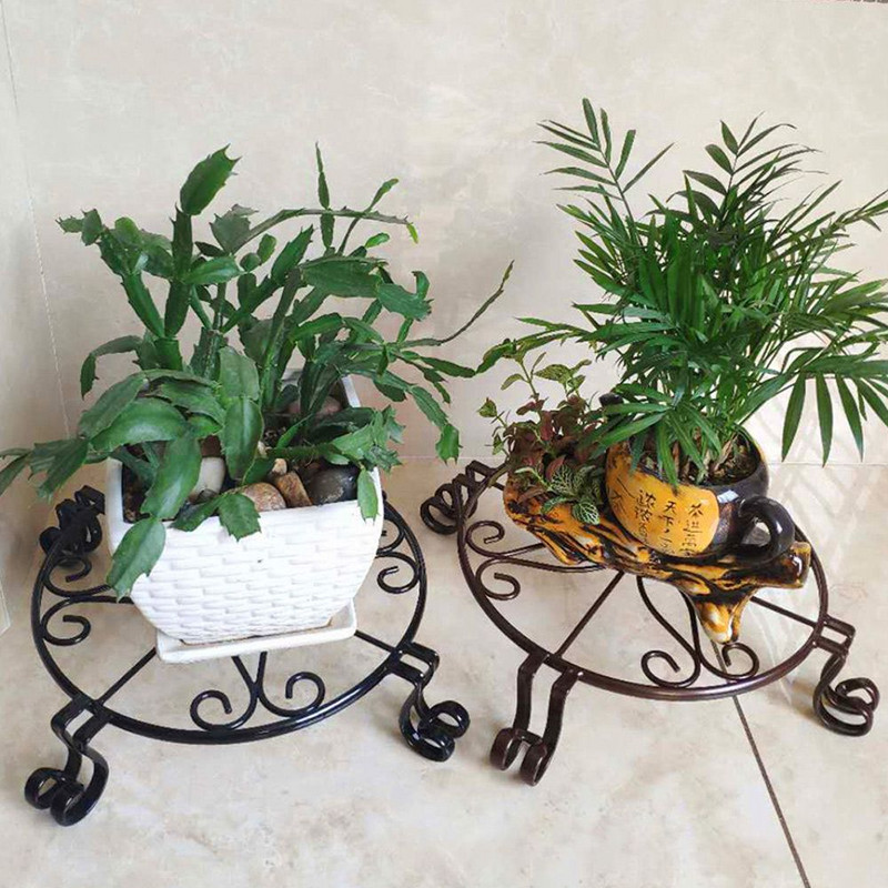 Kerek bemutató polc Kovácsoltvas kerti növénytartó állvány virágcserepek állvány cserepes állvány ültetőgép tartó