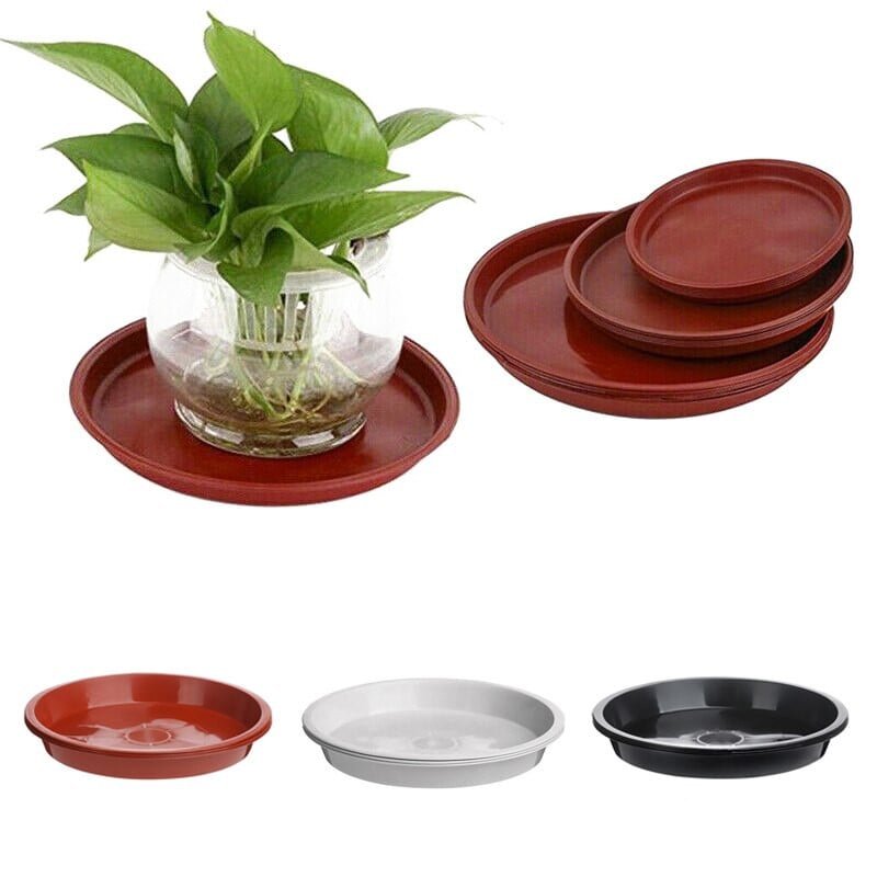 3 vnt apvalios lėkštės lašelių padėklai plastikiniai augalams atsparūs lauko sodo gėlių vazonų padėklai 4 colių 6 colių 8 colių 10 colių