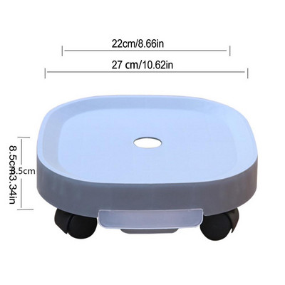 Kilnojamas gėlių vazonų laikiklis Universalus ratukas, sustorintas mobilus padėklas plastikinis augalų vazono padėklas Kilnojamų augalų stovas padėklas sodui