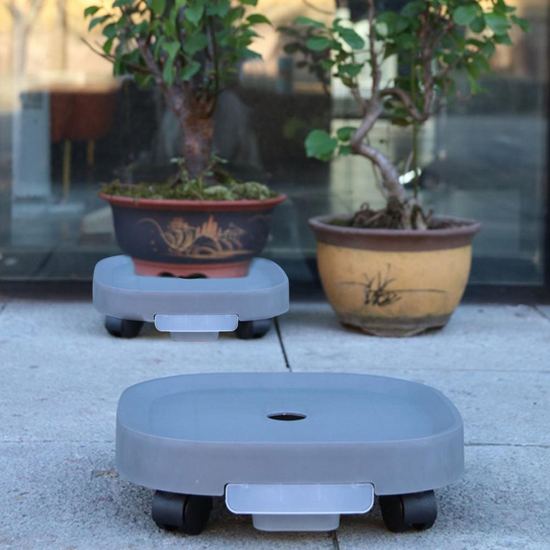 Kilnojamas gėlių vazonų laikiklis Universalus ratukas, sustorintas mobilus padėklas plastikinis augalų vazono padėklas Kilnojamų augalų stovas padėklas sodui