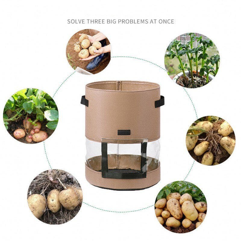 Saci de cultivare a cartofilor Saci de plantat pentru jardiniera de legume DIY Saci de plantat din material netesut Saci pentru plante de gradina Saci de crestere verticala Jardin Saci pentru rasaduri