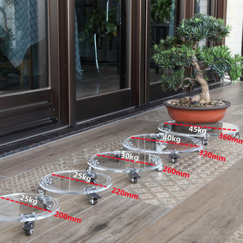 Подвижна стойка за саксия за цветя с универсално колело Heavy Duty Rolling Potted Rack закрит външен балкон градински инструмент