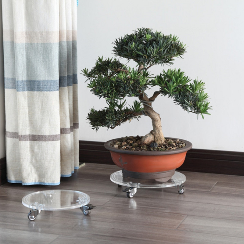 Nuimamas augalų stovas gėlių vazonų dėklas su universaliu ratu, sunkiasvoris susukamas vazoninis stovas, lauko balkono sodo įrankis