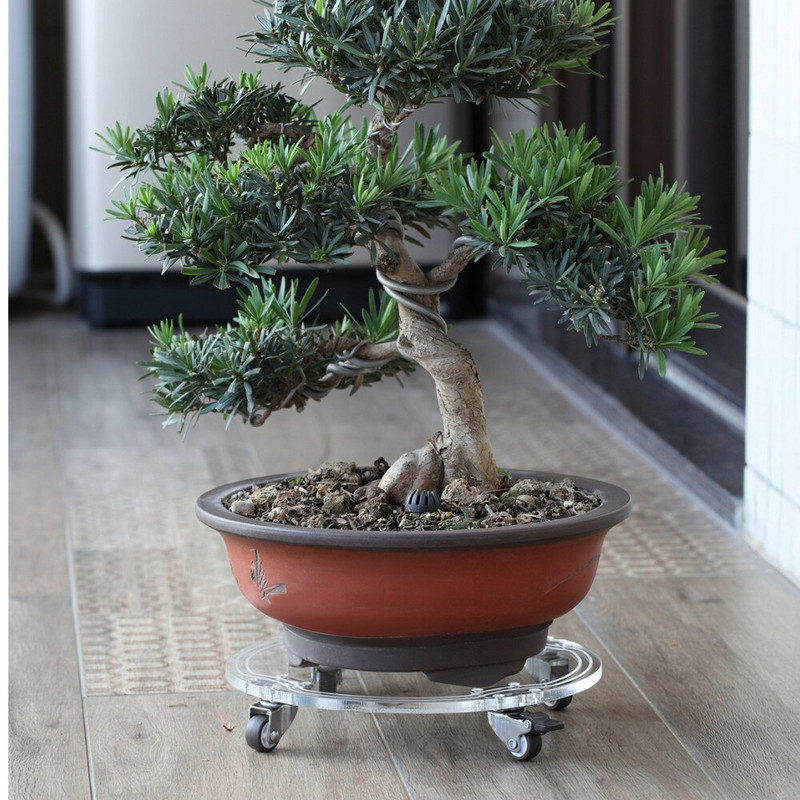 Nuimamas augalų stovas gėlių vazonų dėklas su universaliu ratu, sunkiasvoris susukamas vazoninis stovas, lauko balkono sodo įrankis