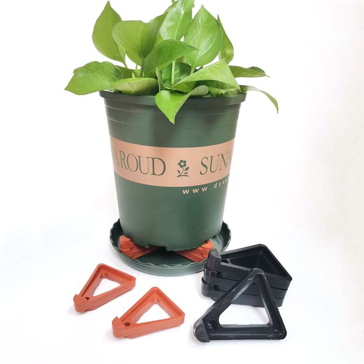 3 buc ghiveci de flori pentru plante de grădină, picioare, ridicători invizibili, ridicători pentru degetele picioarelor, cachepot triunghi pentru flori