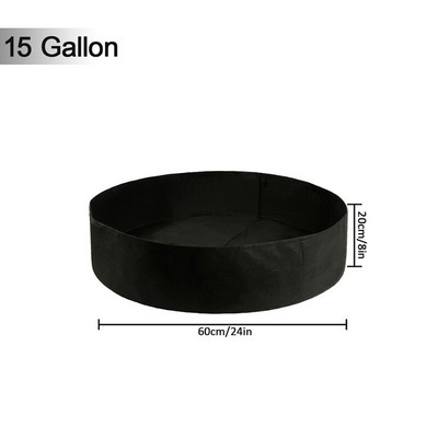 15-100 gallonos szövetnövesztő zsákok Légáteresztő filcből készült edények Ültetőgép gyökérkonténer növény fogantyúval Kerti kellékek faiskolai edény