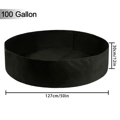 15-100 gallonos szövetnövesztő zsákok Légáteresztő filcből készült edények Ültetőgép gyökérkonténer növény fogantyúval Kerti kellékek faiskolai edény