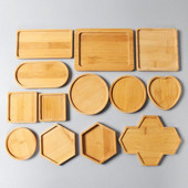 Fából készült tartók húsos virágcserepekhez Kerámia virágcserép tálca pohártartó Húsos bonsai párna bambusz tálca Home Graden dekoráció