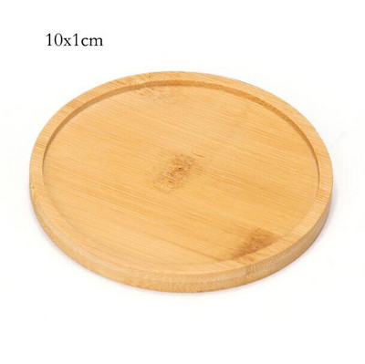 Fából készült tartók húsos virágcserepekhez Kerámia virágcserép tálca pohártartó Húsos bonsai párna bambusz tálca Home Graden dekoráció