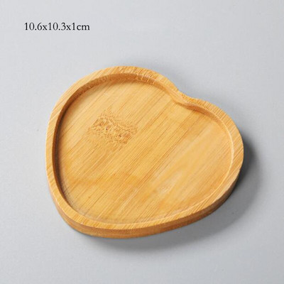 Fából készült tartók húsos virágcserepekhez Kerámia virágcserép tálca pohártartó Húsos bonsai párna bambusz tálca Home Graden dekoráció