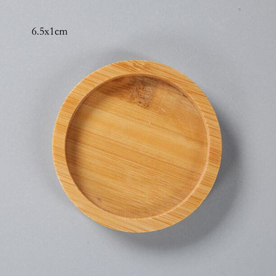 Fából készült tartók húsos virágcserepekhez Kerámia virágcserép tálca pohártartó Húsos bonsai párna bambusz tálca Home Graden dekoráció