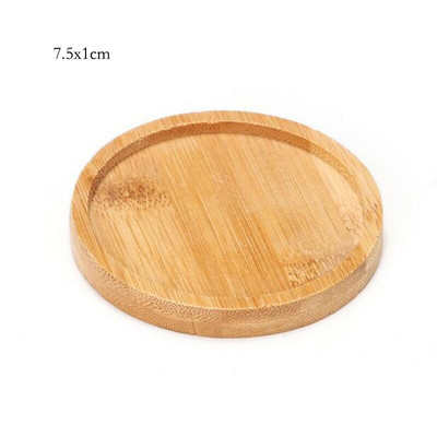 Fából készült tartók húsos virágcserepekhez Kerámia virágcserép tálca pohártartó Húsos bonsai párna bambusz tálca Home Graden dekoráció