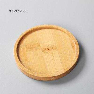 Fából készült tartók húsos virágcserepekhez Kerámia virágcserép tálca pohártartó Húsos bonsai párna bambusz tálca Home Graden dekoráció