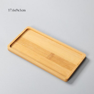 Fából készült tartók húsos virágcserepekhez Kerámia virágcserép tálca pohártartó Húsos bonsai párna bambusz tálca Home Graden dekoráció