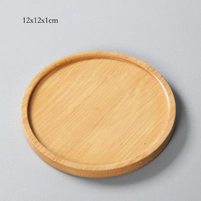 Fából készült tartók húsos virágcserepekhez Kerámia virágcserép tálca pohártartó Húsos bonsai párna bambusz tálca Home Graden dekoráció