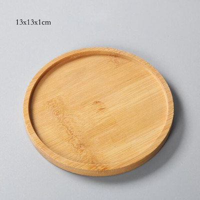 Fából készült tartók húsos virágcserepekhez Kerámia virágcserép tálca pohártartó Húsos bonsai párna bambusz tálca Home Graden dekoráció