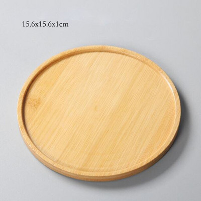 Fából készült tartók húsos virágcserepekhez Kerámia virágcserép tálca pohártartó Húsos bonsai párna bambusz tálca Home Graden dekoráció