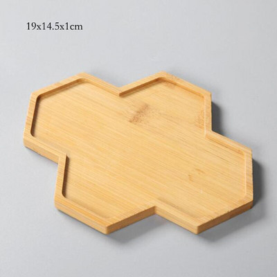 Fából készült tartók húsos virágcserepekhez Kerámia virágcserép tálca pohártartó Húsos bonsai párna bambusz tálca Home Graden dekoráció