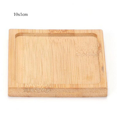 Fából készült tartók húsos virágcserepekhez Kerámia virágcserép tálca pohártartó Húsos bonsai párna bambusz tálca Home Graden dekoráció