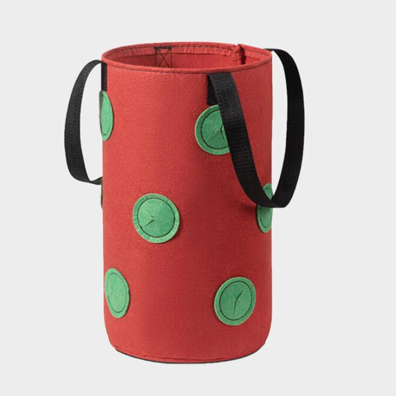 3 Gal 12 auguga Maasikakasvatus potti kotid Taimed Lilled Tomat Kasvatamine Aia sein Rippuv Köögiviljajuur Istutamine Korduvkasutatav tema