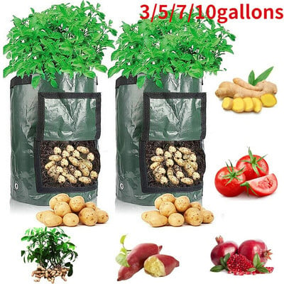 PE Potato Grow Bags Indoors Tomatoes Carrots Grow Pot Φύτευση γλάστρες με λαχανικά Garden Living Bag Outdoor Garden Pot Garden Tool