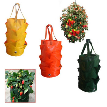 Многократна чанта за отглеждане на ягоди, домати, лук, торбички за засаждане на многократна употреба, градински зеленчуци, балкони, цветна чанта за картофи, градинска саксия