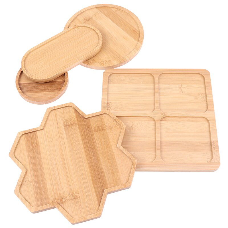 Bambusest ümmargused kandilised kausid taldrikud sukulentidele potid kandikud alus aiakaunistus kodukaunistus käsitöö