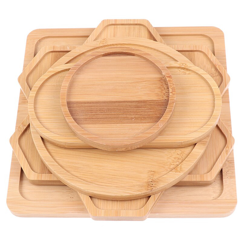 Bambusest ümmargused kandilised kausid taldrikud sukulentidele potid kandikud alus aiakaunistus kodukaunistus käsitöö