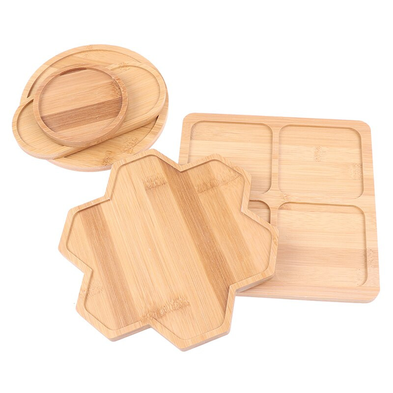 Bambusest ümmargused kandilised kausid taldrikud sukulentidele potid kandikud alus aiakaunistus kodukaunistus käsitöö