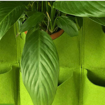 Επιτοίχιες τσάντες φύτευσης Τσέπες Green Grow Bag Planter Vertical Garden Vegetable Living Bonsai Bag Flower Home Supply
