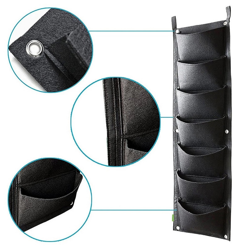 Saci de plantare agățați pe perete, 7 buzunare, saci de cultivare a plantelor, jardinier vertical de grădină pentru legume vii, sac bonsai pentru flori, dropshipping