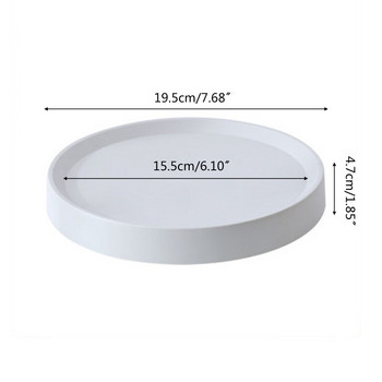 Творческа тава за ваза за цветя Тежка кръгла пластмасова тава с ролки Държач за саксия за цветя за градинска градинарство