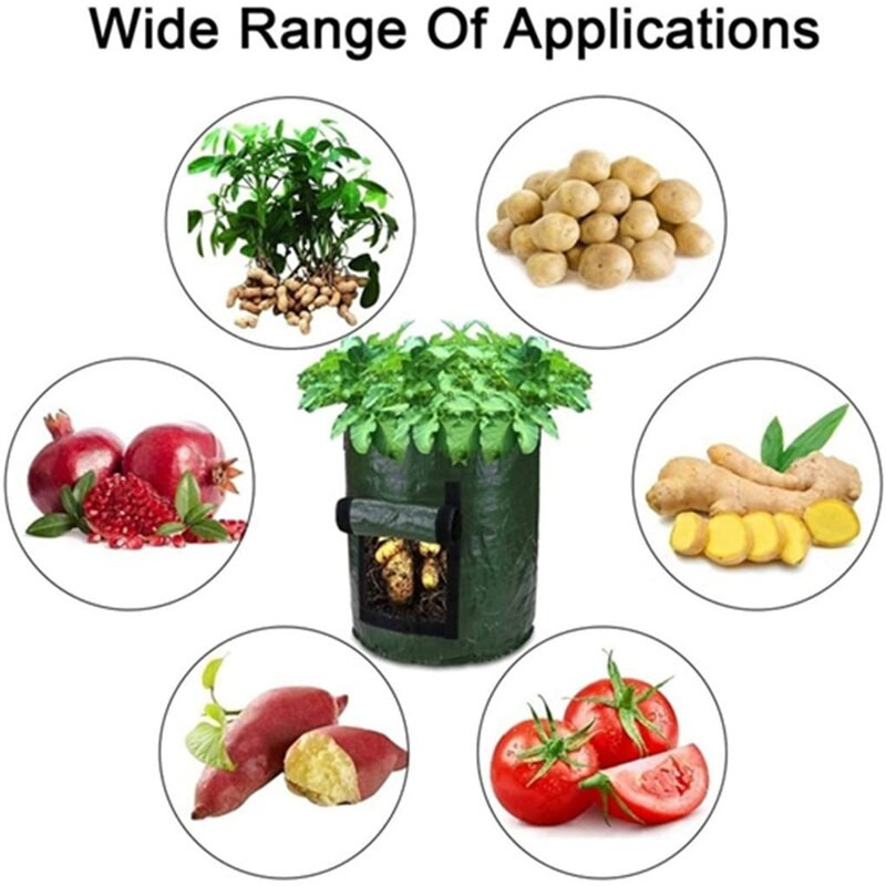 DIY kartulikasvatuskott koos aknataime konteineri filtriga, eemaldatav takjapaelaga lille-köögivilja potid aiatarbed