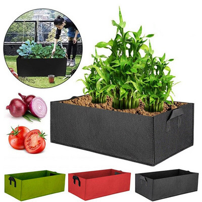 1 PC Υπερυψωμένο ύφασμα Garden Bed Square Garden Flower Grow Bag Τσάντα φύτευσης λαχανικών Τσάντα φυτευτή γλάστρα Garden Planter Green House