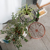 Suport pentru ghiveci din fier forjat Suport pentru ghivece de flori Stand basion Raft de afișare Suport pentru flori pentru plante de grădină Suport rotund pentru decorarea casei pentru balcon