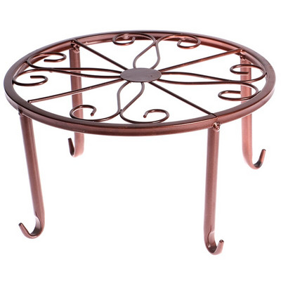 Suport pentru ghivece din fier forjat Suport pentru ghivece de flori Stand basion Raft de afișare Suport pentru flori pentru plante de grădină Suport rotund pentru decorarea casei pentru balcon