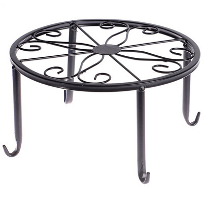 Suport pentru ghivece din fier forjat Suport pentru ghivece de flori Stand basion Raft de afișare Suport pentru flori pentru plante de grădină Suport rotund pentru decorarea casei pentru balcon