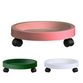 Cărucior rotund pentru ghiveci pentru flori, cu rulare mare, pentru interior și exterior