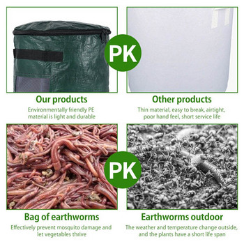 PE сгъваема градинска дворна торба за компост Кутия за засаждане / Кутия за разсадник Сеялки за растения на открито