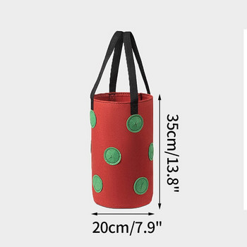 Чанти за отглеждане на 13 дупки Чанти за засаждане на ягоди Вертикални градински саксии Филцова саксия Градина за отглеждане на 3 галона Висяща чанта за цветя и растения