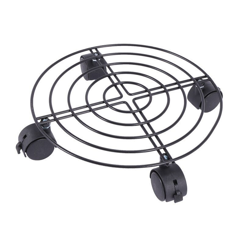 Fém növény virágcserepek állvány kocsi Caddy kerekeken beltéri kültéri otthoni kerti szerszámok