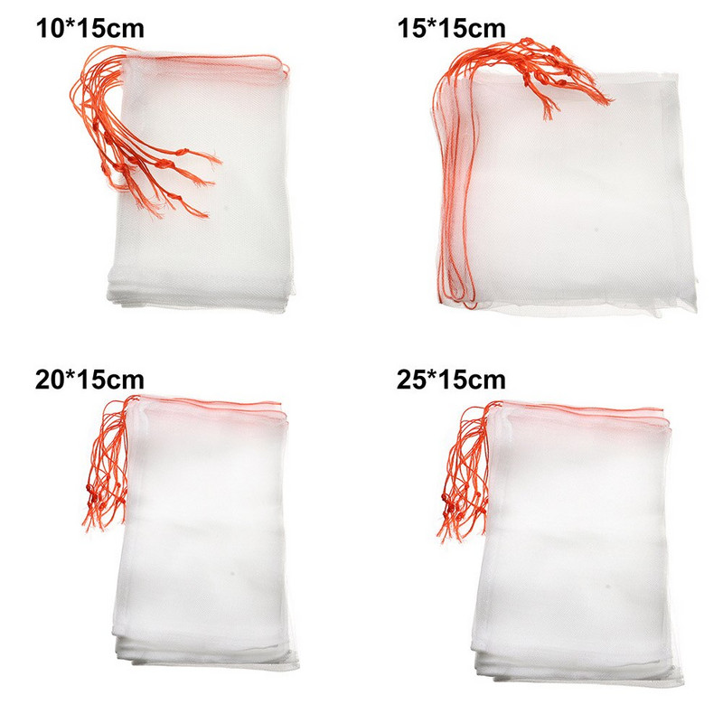 10 vnt. nailono raištelių tinklinis maišelis augalų augimo apsaugos maišelis sodo daržovių vaisių tinklelio maišelis kenkėjų kontrolės tinklelis nuo paukščių