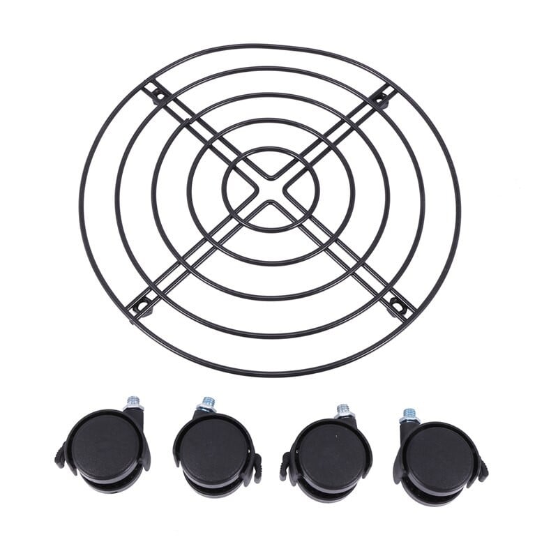 5X metalinis augalų gėlių vazonų stovas vežimėlis ant ratų vidaus lauko namų sodo įrankiai