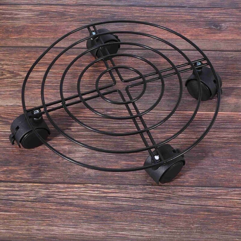 5X metalinis augalų gėlių vazonų stovas vežimėlis ant ratų vidaus lauko namų sodo įrankiai