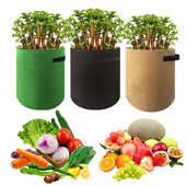 Plant Grow Bags Garden Grow Bags Fabric Vegetable Pot Garden Living Bag Vegetable Plants Nursery Bag Root Container Γλάστρες κήπου