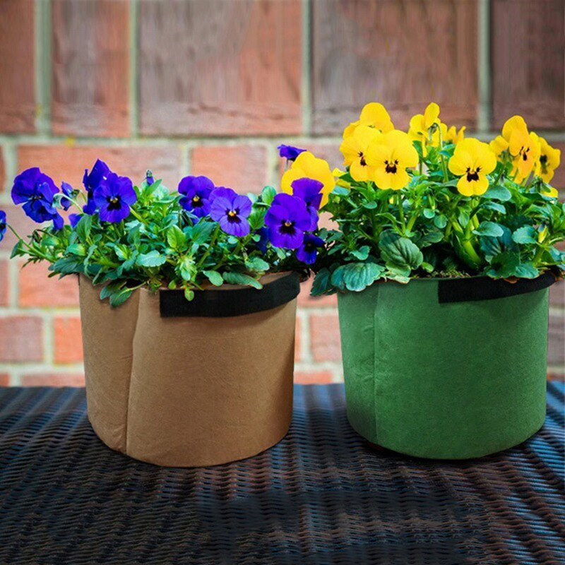 Plant Grow Bags Garden Grow Bags Fabric Vegetable Pot Garden Living Bag Vegetable Plants Nursery Bag Root Container Γλάστρες κήπου