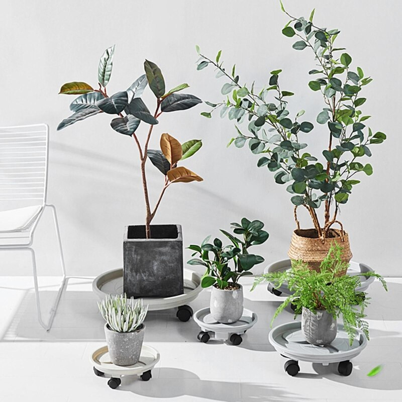 Tavă rotundă/pătrată din plastic pentru ghiveci pentru plante de grădină Suport pentru ghiveci pentru plante rezistente